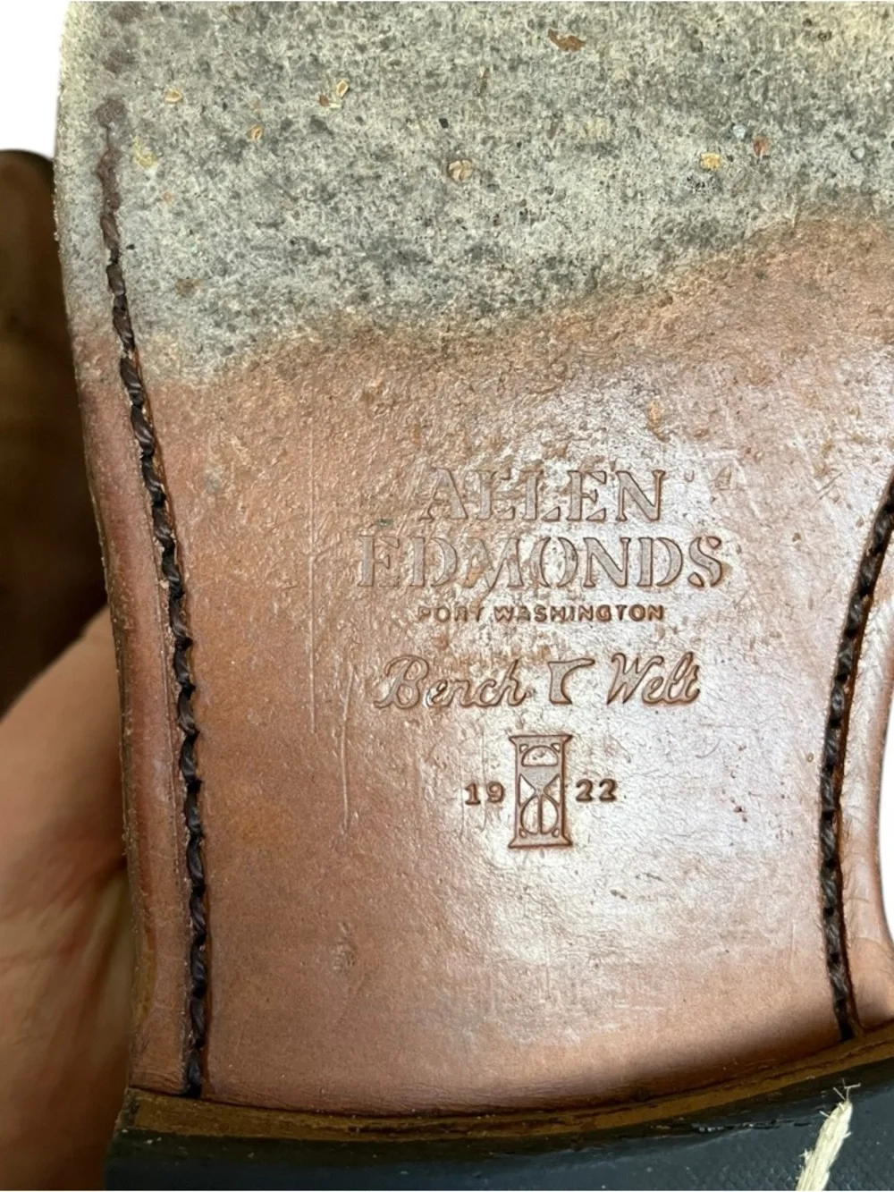 Allen‎ Edmonds Cornwallis Brogue Detailing Brown Leather Loafers Mens 9